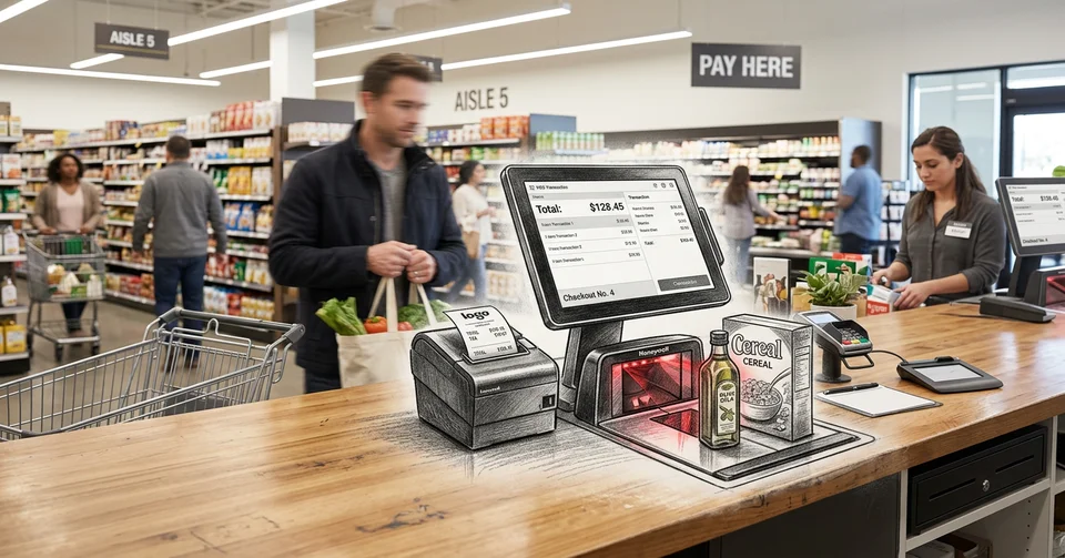 Hardware POS para supermercados: Cómo optimizar el flujo en caja y el control de efectivo